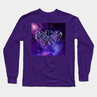 Purple butterfly Long Sleeve T-Shirt